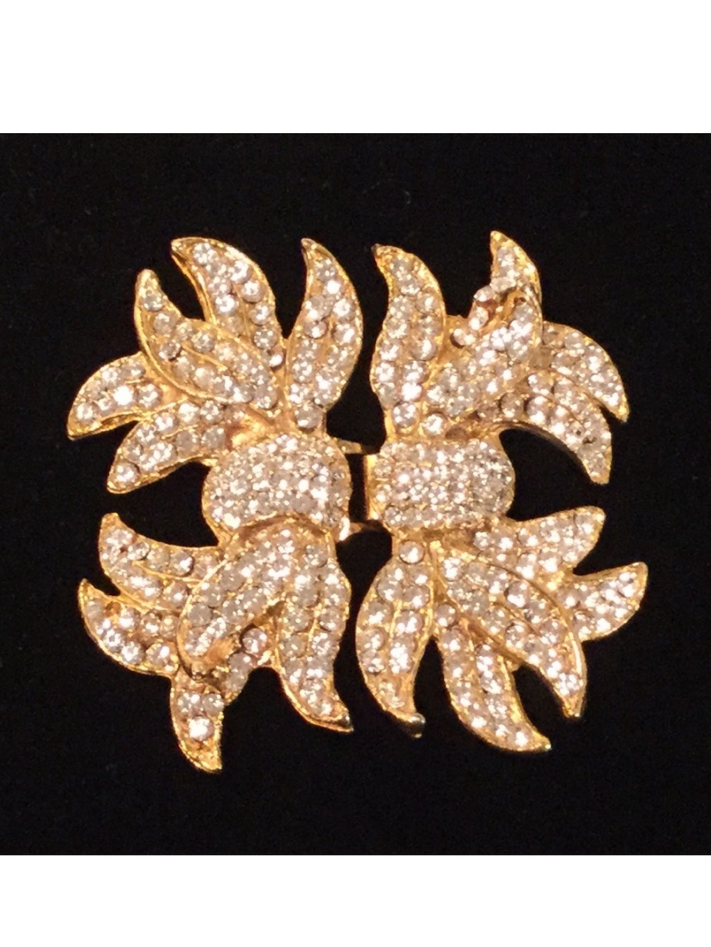 Rhinestone belt buckle or jacket closure